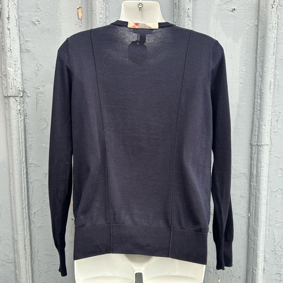 Burberry Navy Cotton Cardigan, size M - Picture 2 of 13